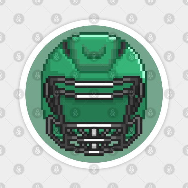 Helmet Dark Green Magnet by PixelCarvel